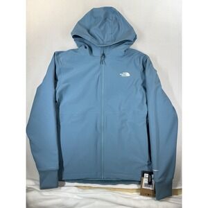 The North Face Women's Shelbe Raschel Zip Hooded Jacket Algae Blue Large NWT